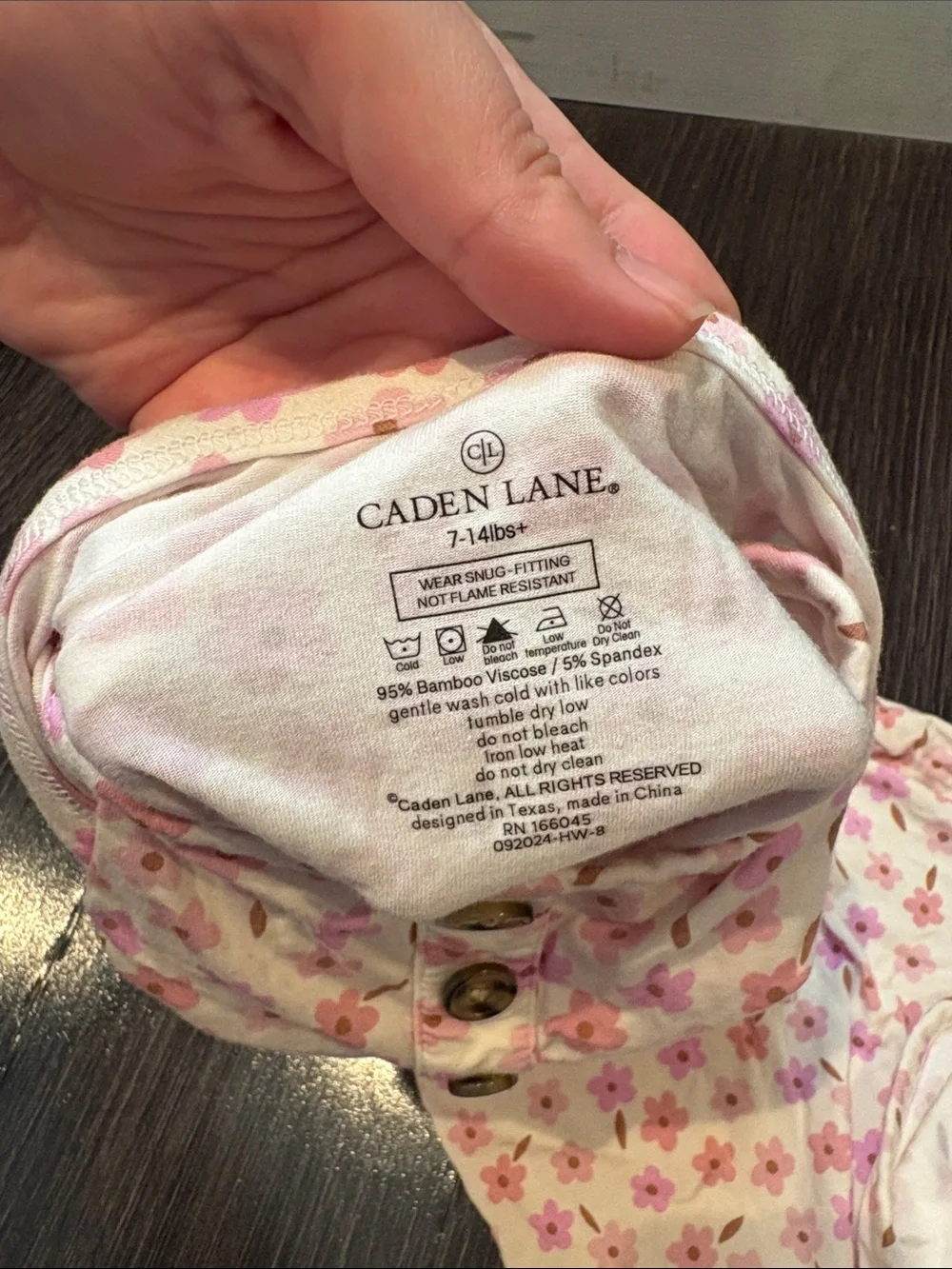 Caden Lane floral Tie-able Long Sleep Sack like new